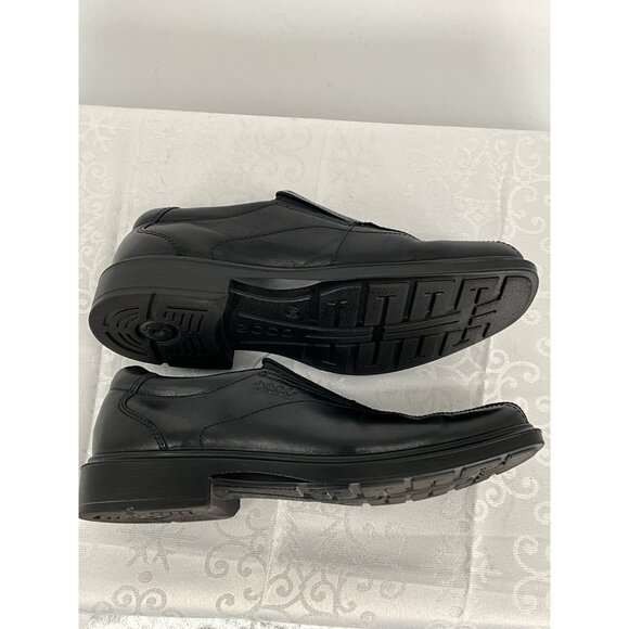 Ecco Mens Leather Slip-On Loafers Size 40 Black - Picture 5 of 7